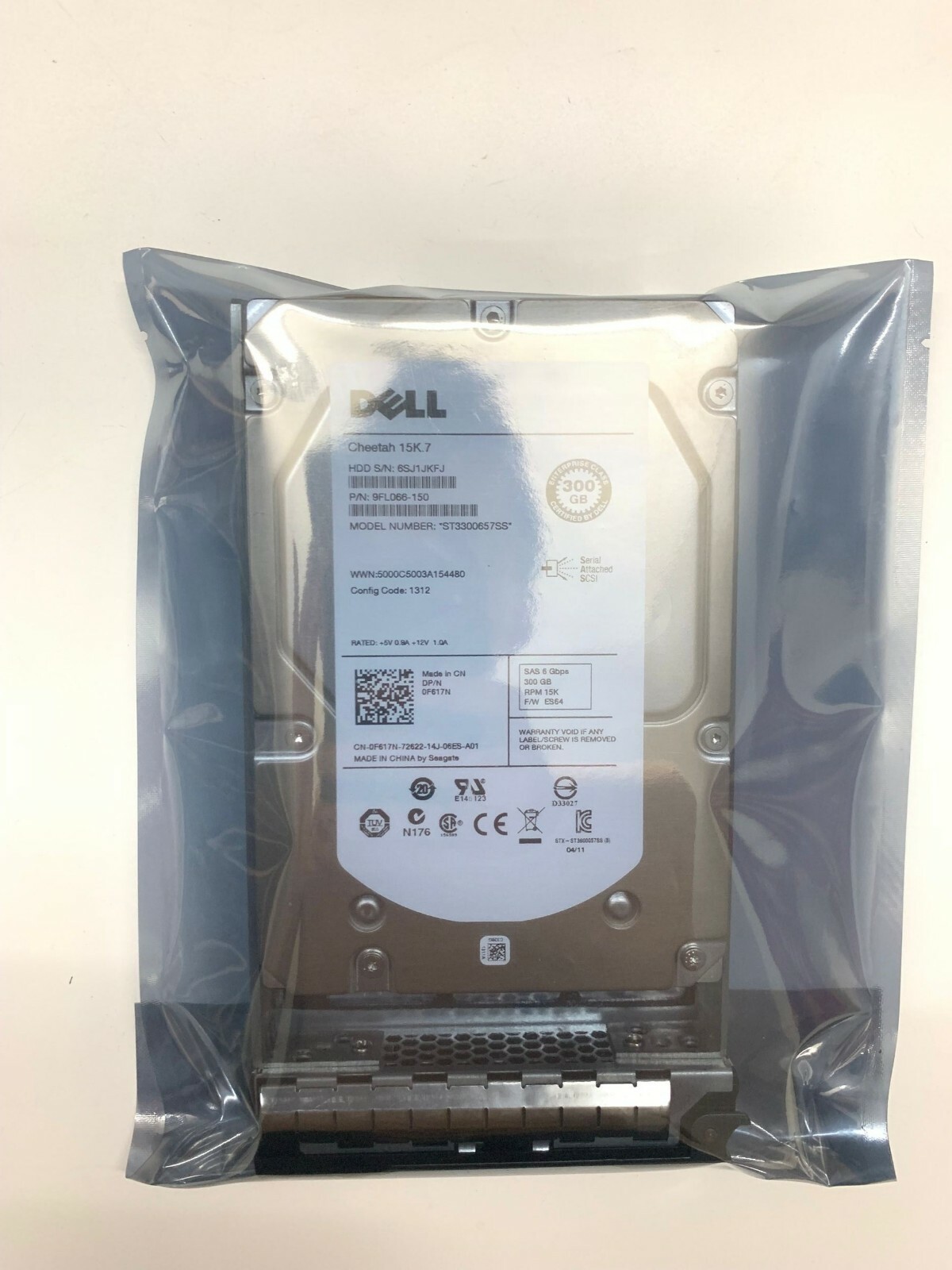FOR Dell F617N 0F617N ST3300657SS 300GB 15K 6G 3.5 SAS HDD HARD DRIVE With TRAY