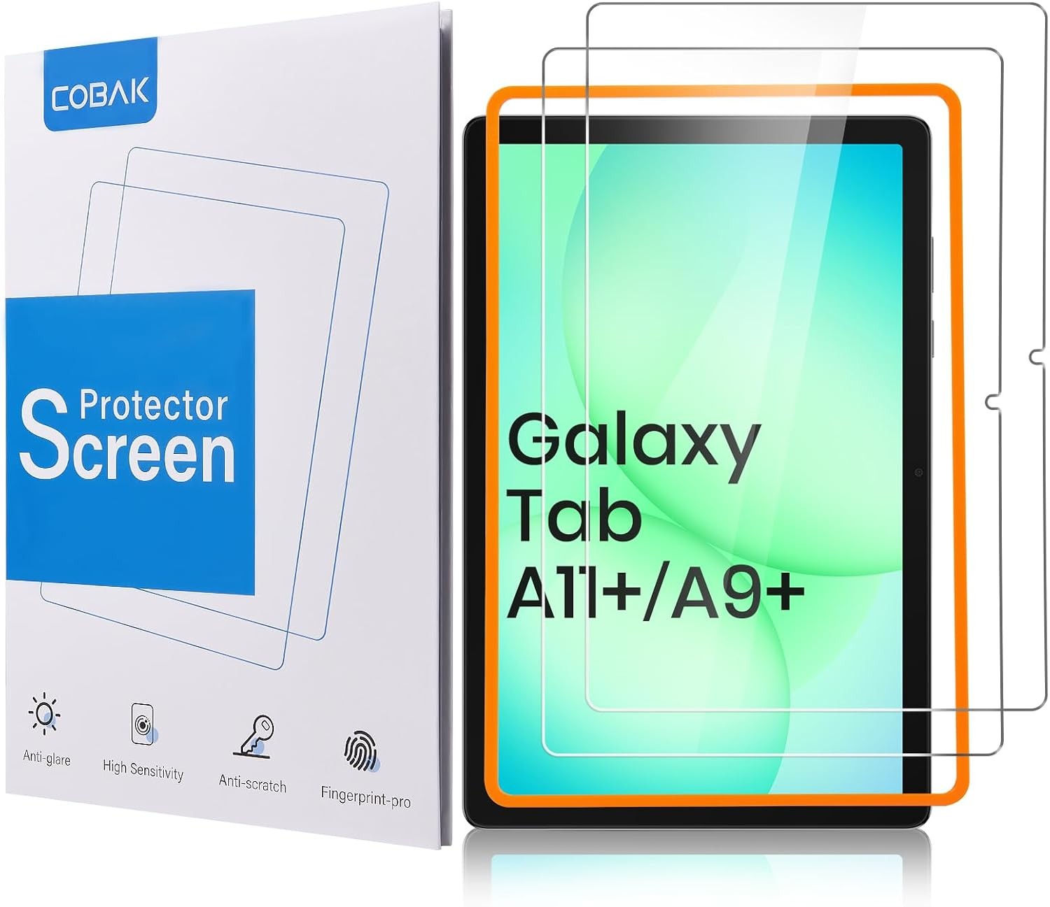 2-Pack 9H Hardness Tempered Glass Screen Protector for Samsung Galaxy Tab A11 Pl