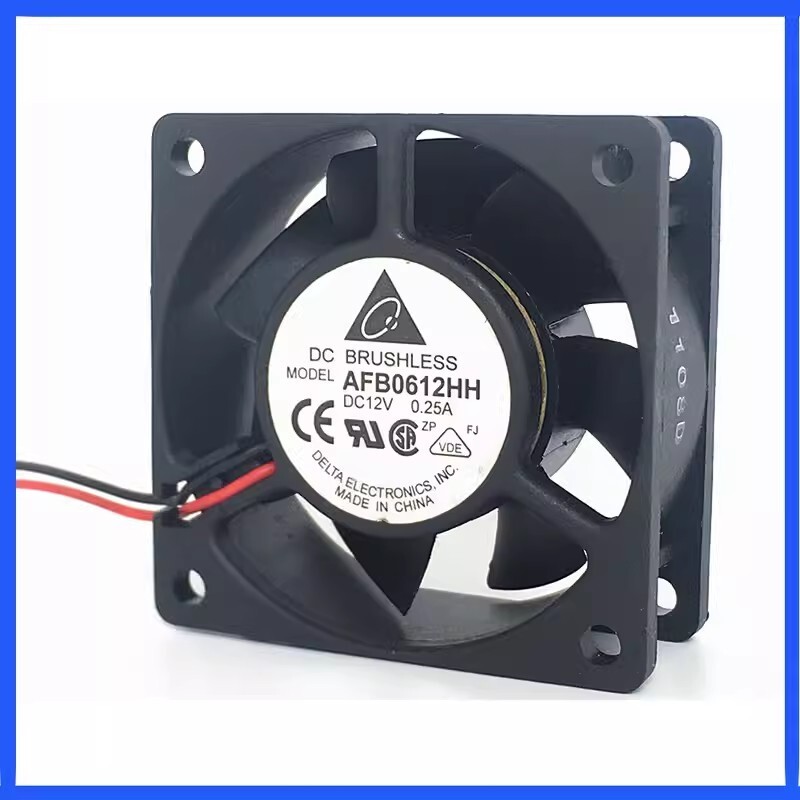Delta AFB0612HH 6025 12V 0.25A 6CM 2-Wire Mute Cooling Fan