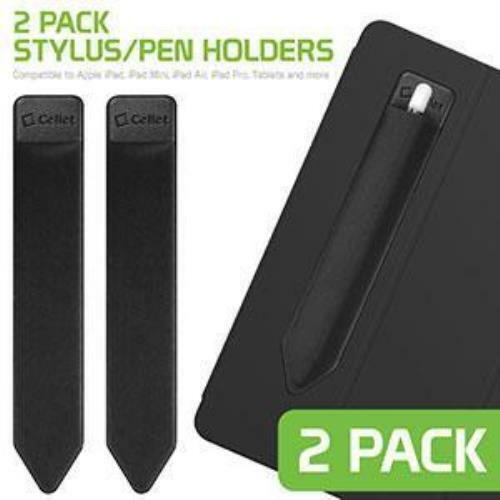 Stylus Pen Pencil Holder Elastic Pocket Sleeve 3M Adhesive Sticky Back (2 Pack)