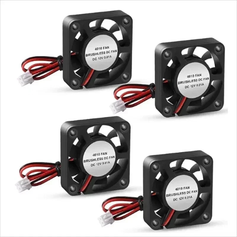 4PCS DC12V Cooling Computer Case Fan 4010 40x40x10mm PC 3D Printer 2Pin US Stock
