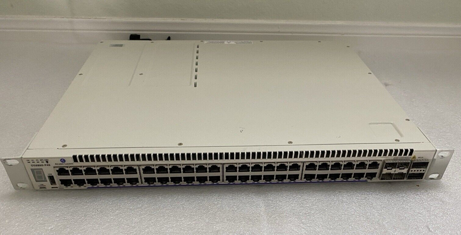 Alcatel-Lucent OS6860-P48 48-Port PoE+ Layer 3 Switch Dual PSU Factory Reset