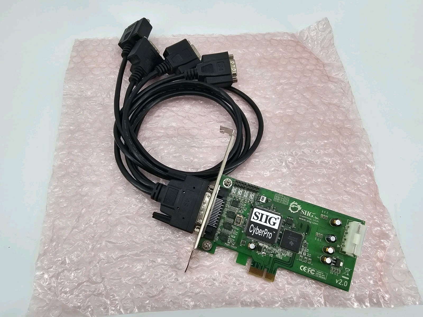 SIIG CyberPro DP Q JJ-E40011-S2 4-Port Serial Card with Cable