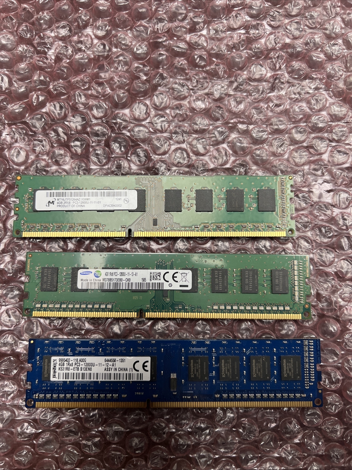 Lot of 3 Mixed Brands 4GB RAM Memory 12GB total