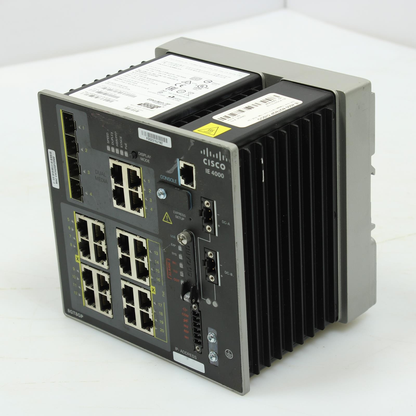 Cisco IE 4000 8GT8GP 24 Port PoE Industrial Ethernet Network Switch