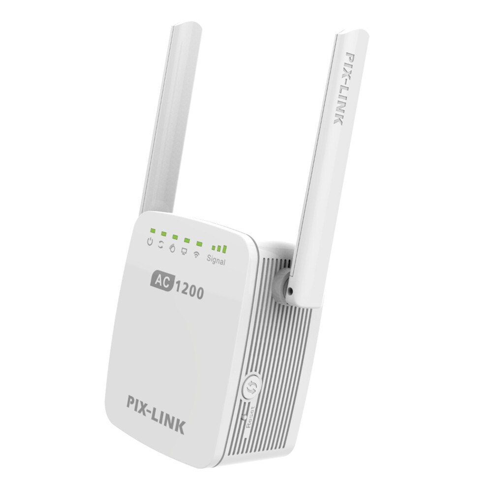 PIX-LINK AC12 Dual Band WiFi Extender (Up to 1200Mbps) | 3 Modes, Wide Coverage