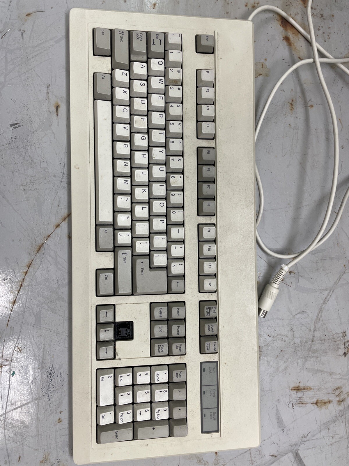 Vintage NMB RT8255C+ Mechanical Keyboard - All Keys Click - 5-Pin DIN Connection