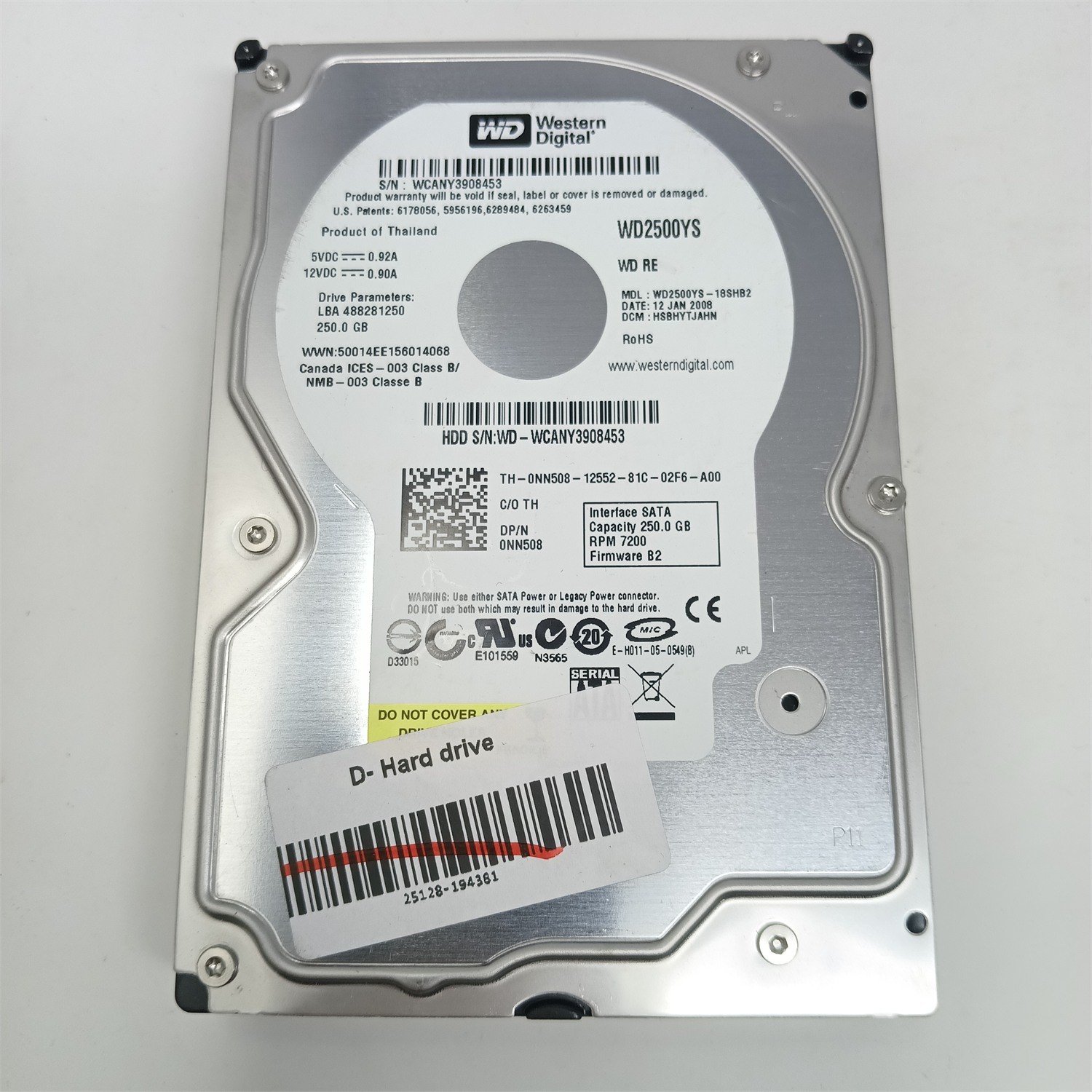 Western Digital WD2500YS-18SHB2 250GB 3.5" SATA III HDD - Tested
