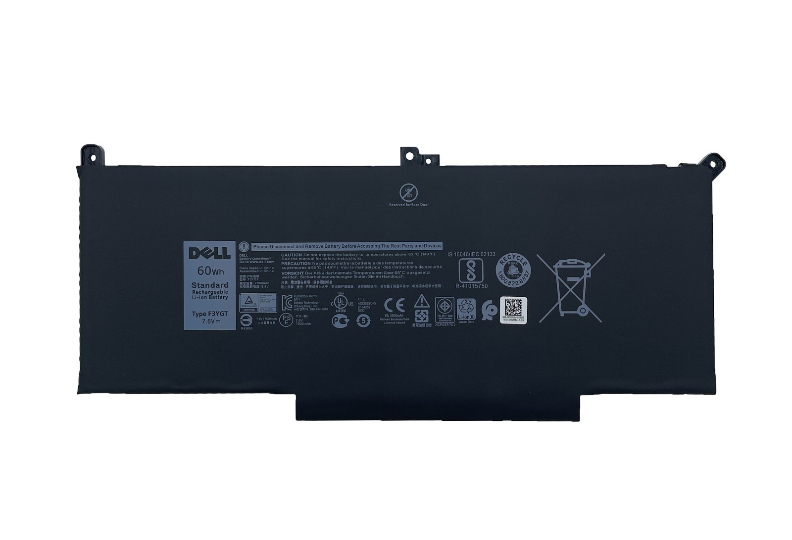 60Wh OEM F3YGT Battery For Dell Latitude 12 7280 7290 13 7380 7390 14 7480 7490
