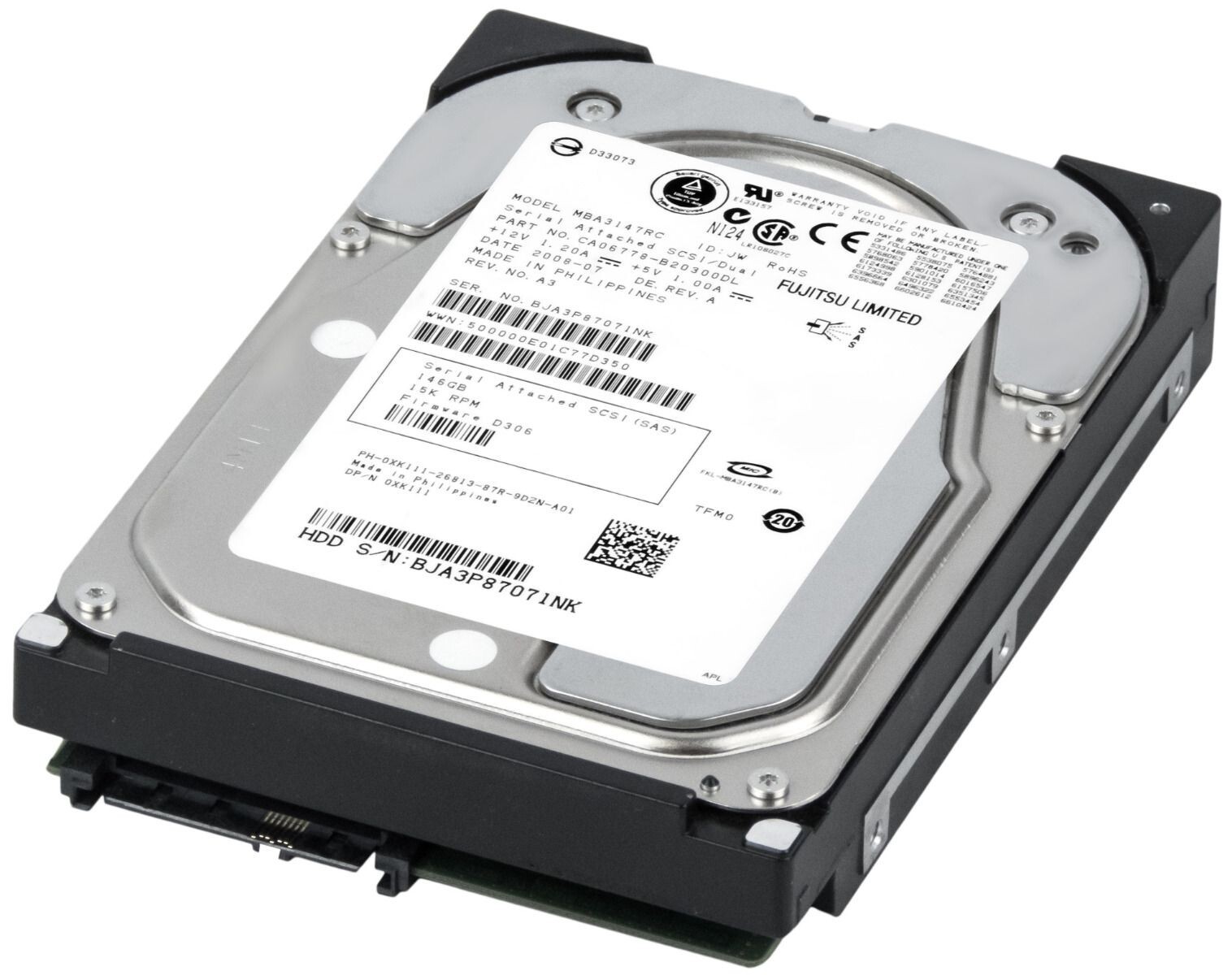 HARD DRIVE DELL 0XK111 MBA3147RC 146GB 15K SAS 3.5''