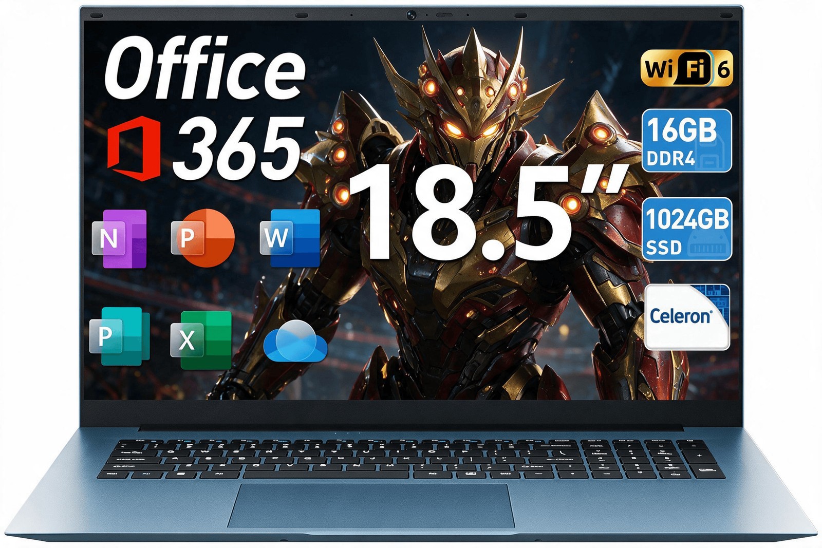 2026 SGIN 18.5 Inch Laptop 16GB 1TB SSD Win11 Pro FHD IPS 8000mAh Battery WiFi 6