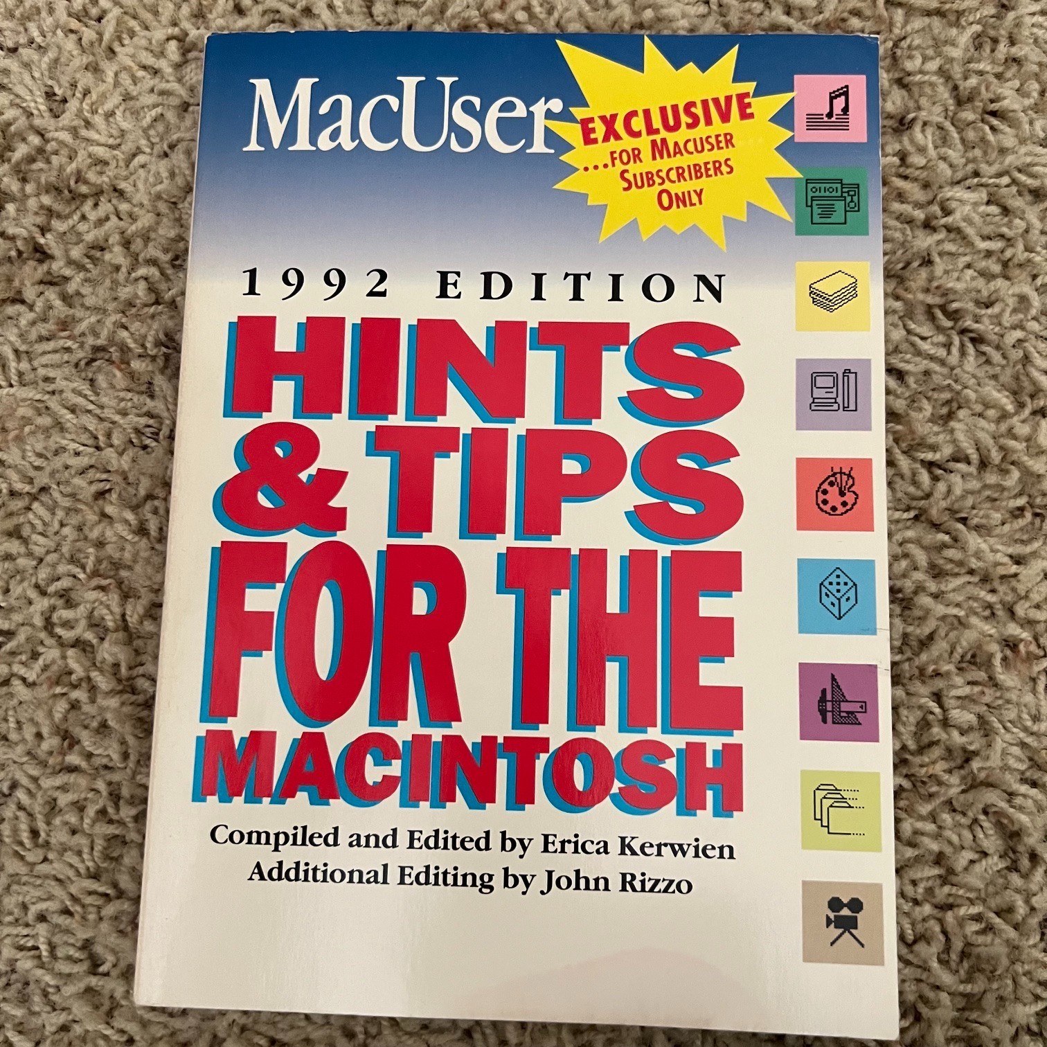 Vintage MacUser Hints and Tips 1992 Edition - Apple Computer Memorabilia