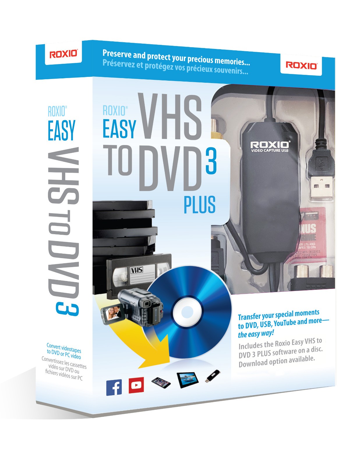 Roxio Easy VHS to DVD 3 with Plus - New Retail Box