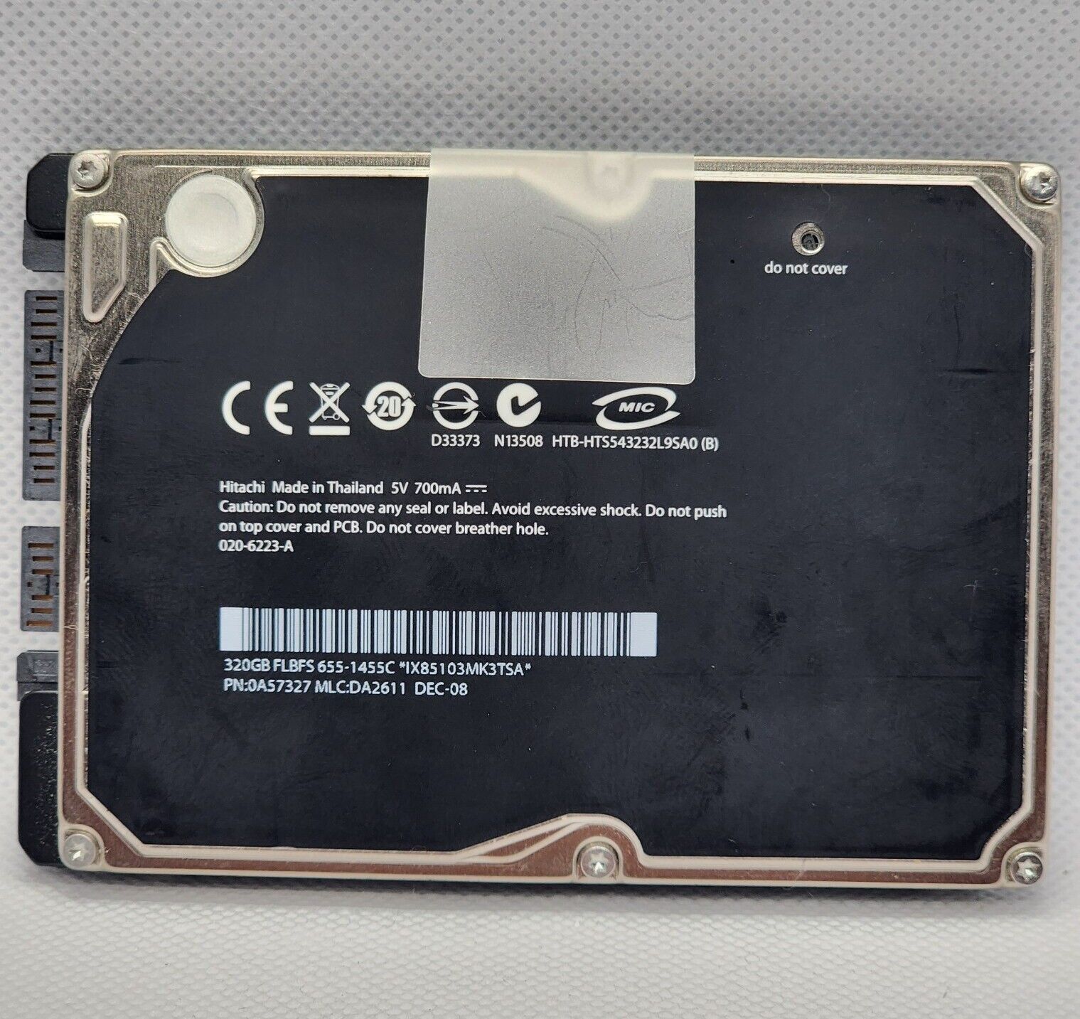 MacBook Pro A1297 Hitachi 320Gb Sata 2.5 Hard Drive 020-6223-A FULLY WIPED HDD