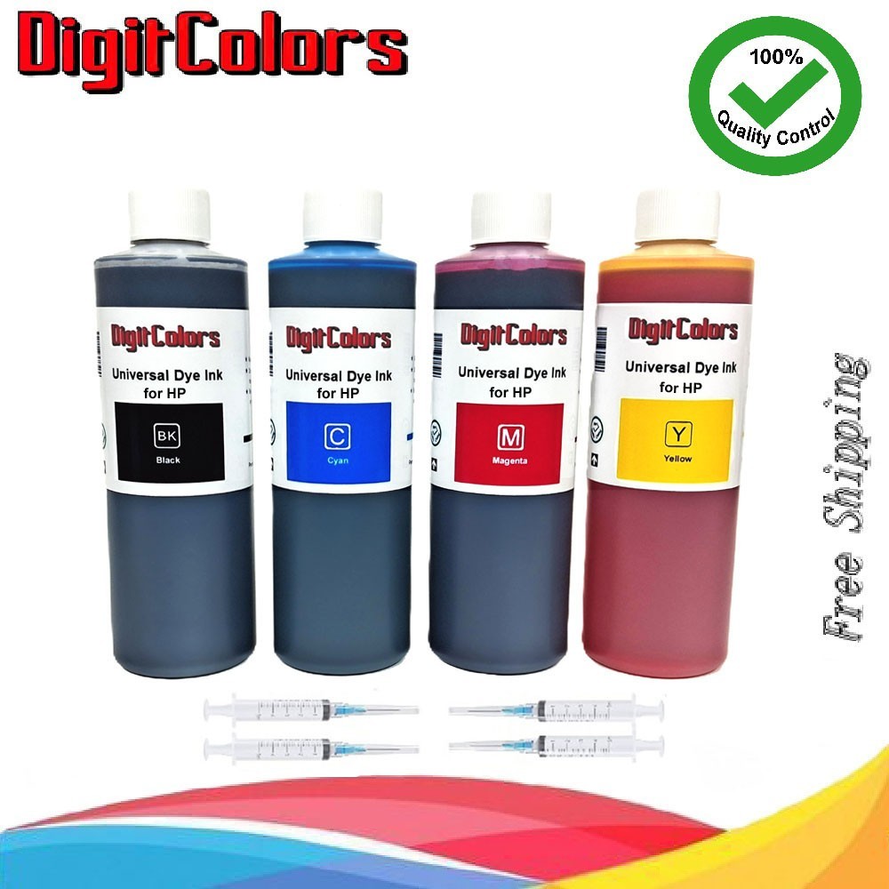 4X250ml Ink Cartridge Refill Kit Ink bottles For HP 60XL 61XL 62XL 63XL 64XL