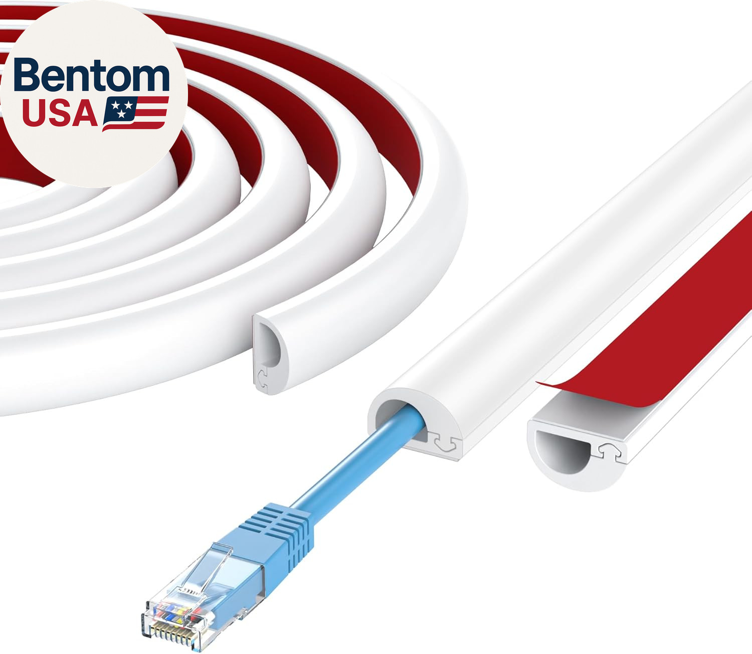 78" Cord Hider Wall, Self Adhesive Silicone Cord Covers for Wires on Wall, Cord