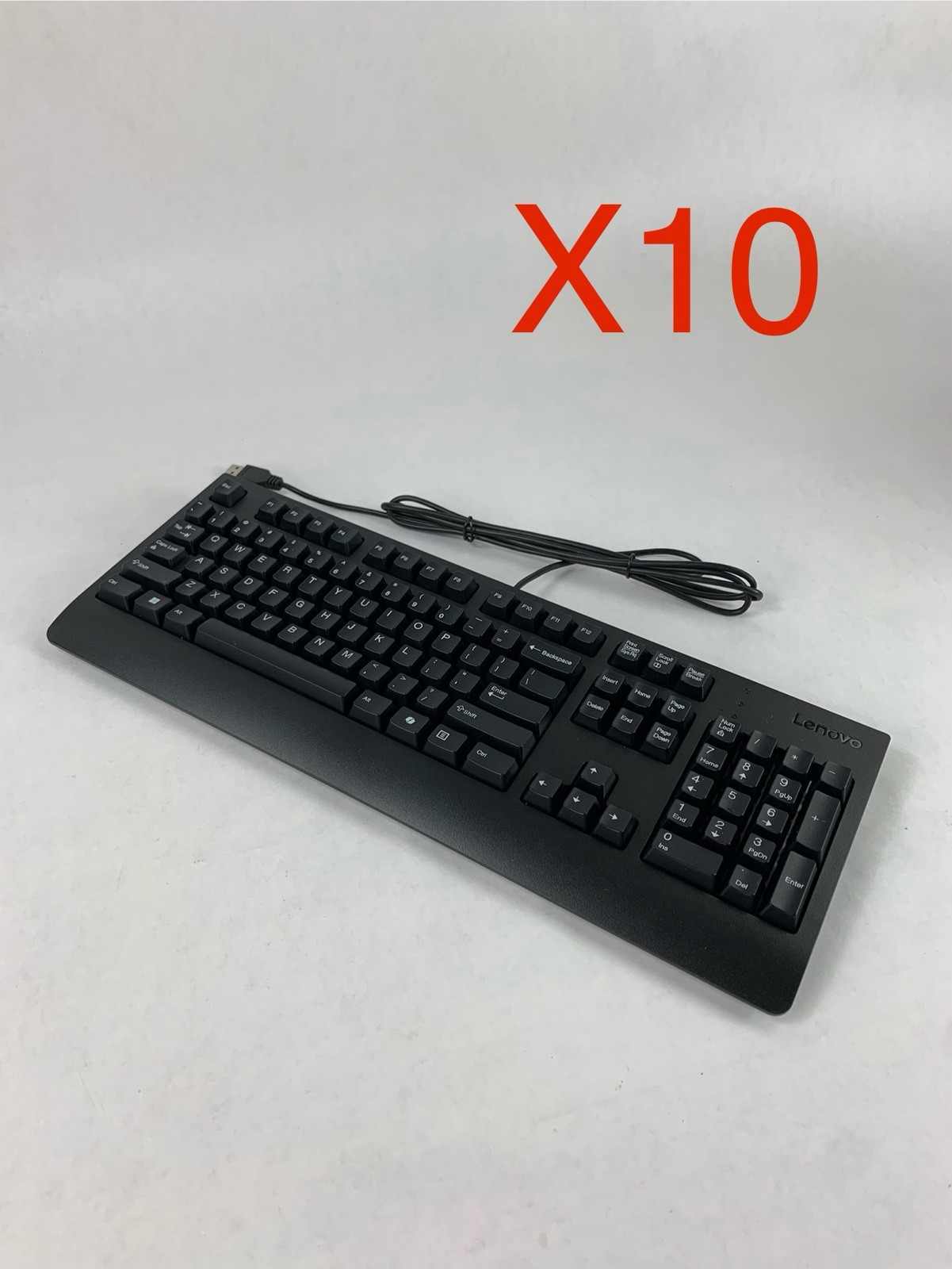 Lenovo 1PSD51P48046 Traditional Black USB AI Keyboard Untested - Lot of 10