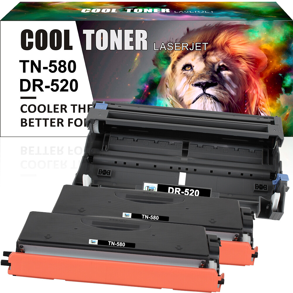 2x TN580 Toner +1x DR520 Drum For Brother MFC-8460N 8660DN 8670DN HL-5240 5250DN