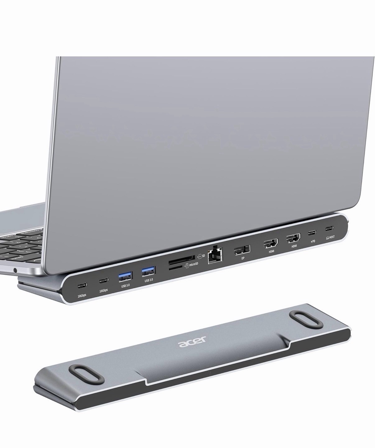 Acer Docking Station 3 Monitors, 11-in-1 Laptop Docking Station Stand with DP 8K