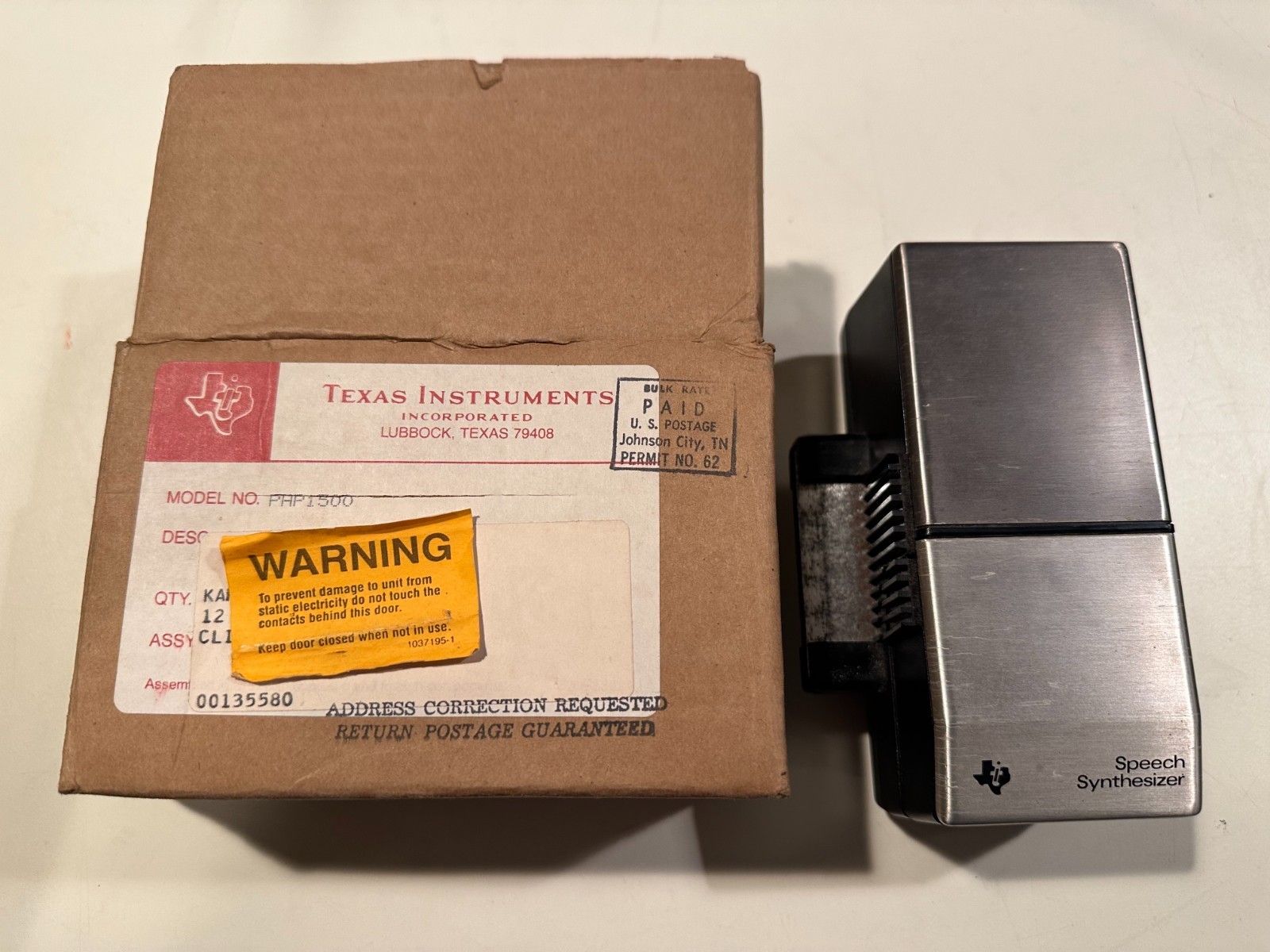 Texas Instruments TI-99/4A Vintage Speech Synthesizer PHP1500 Tested Working