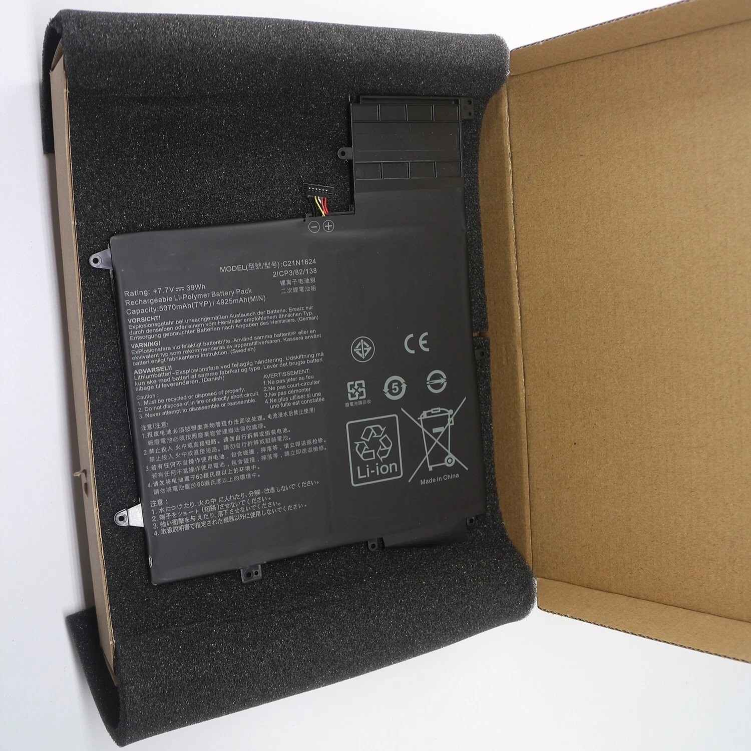 C21N1624 Battery 39Wh For Asus Q325U Q325UA Q325UAR ZenBook Flip S UX370UA 1B 1A