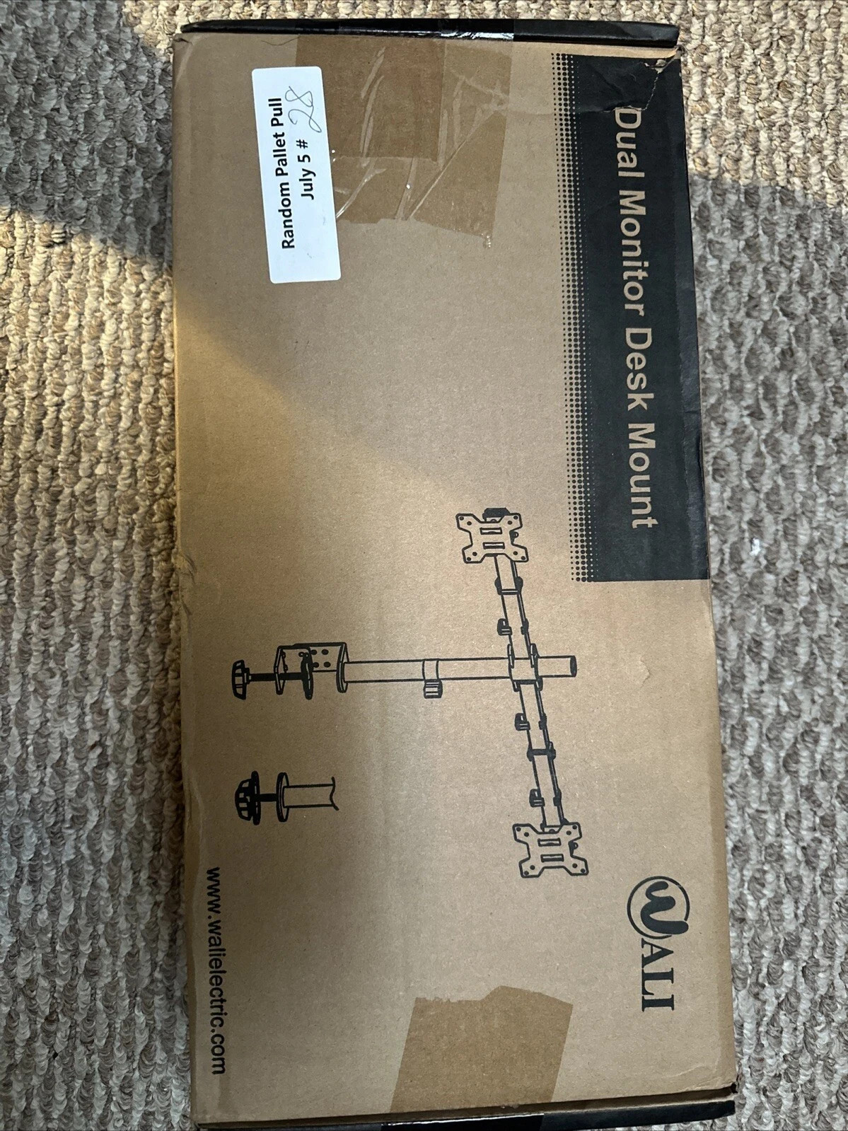 WALI GSDM002 Dual LCD Monitor Desk Mount - Black