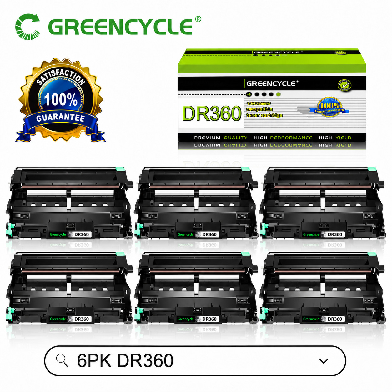 6PK DR360 Drum Unit Fits For Brother DR-360 DCP-7030 DCP-7040 DCP-7045N HL-2140