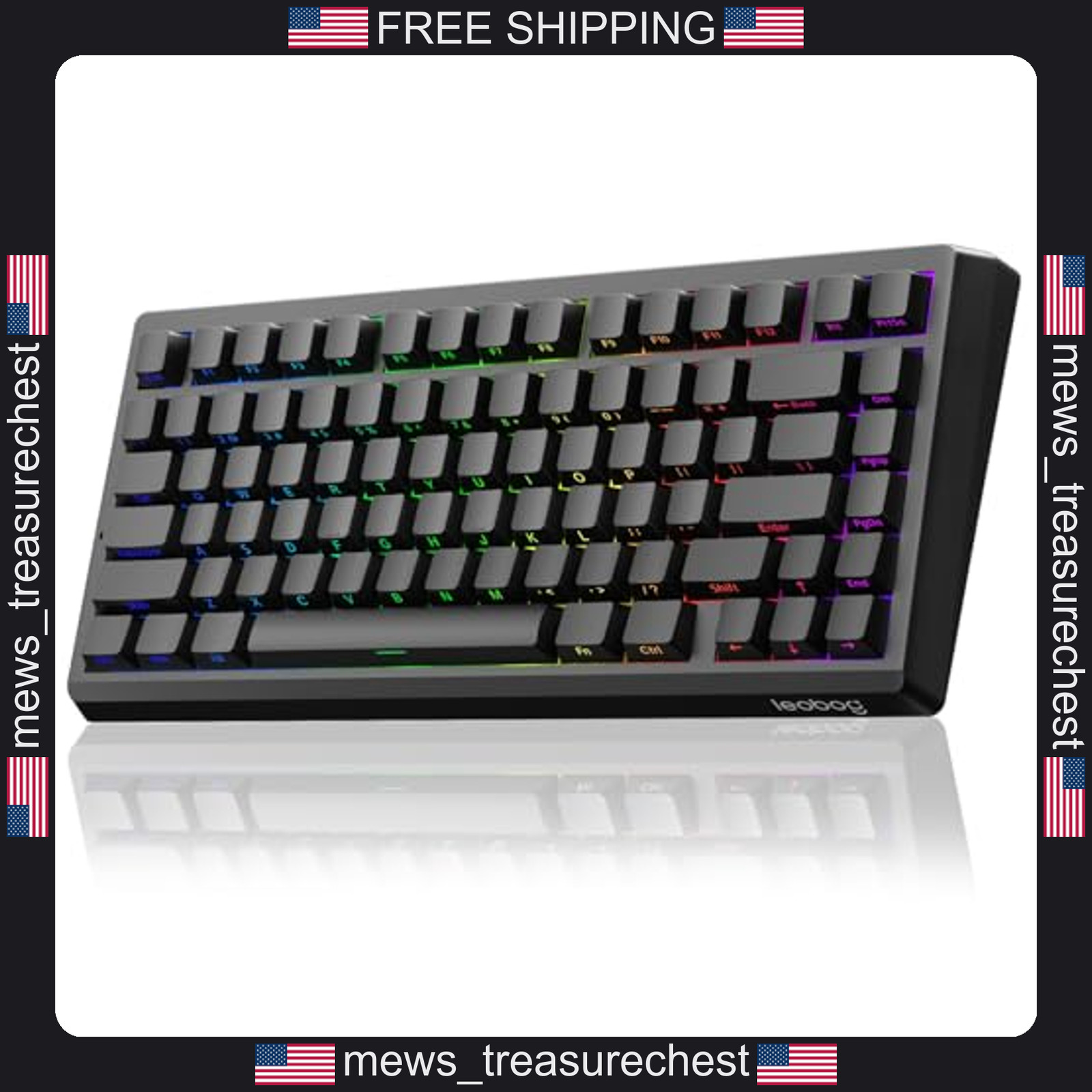 Gaming Mechanical Keyboard 75% Compact RGB Backlight Hot Swappable Wired