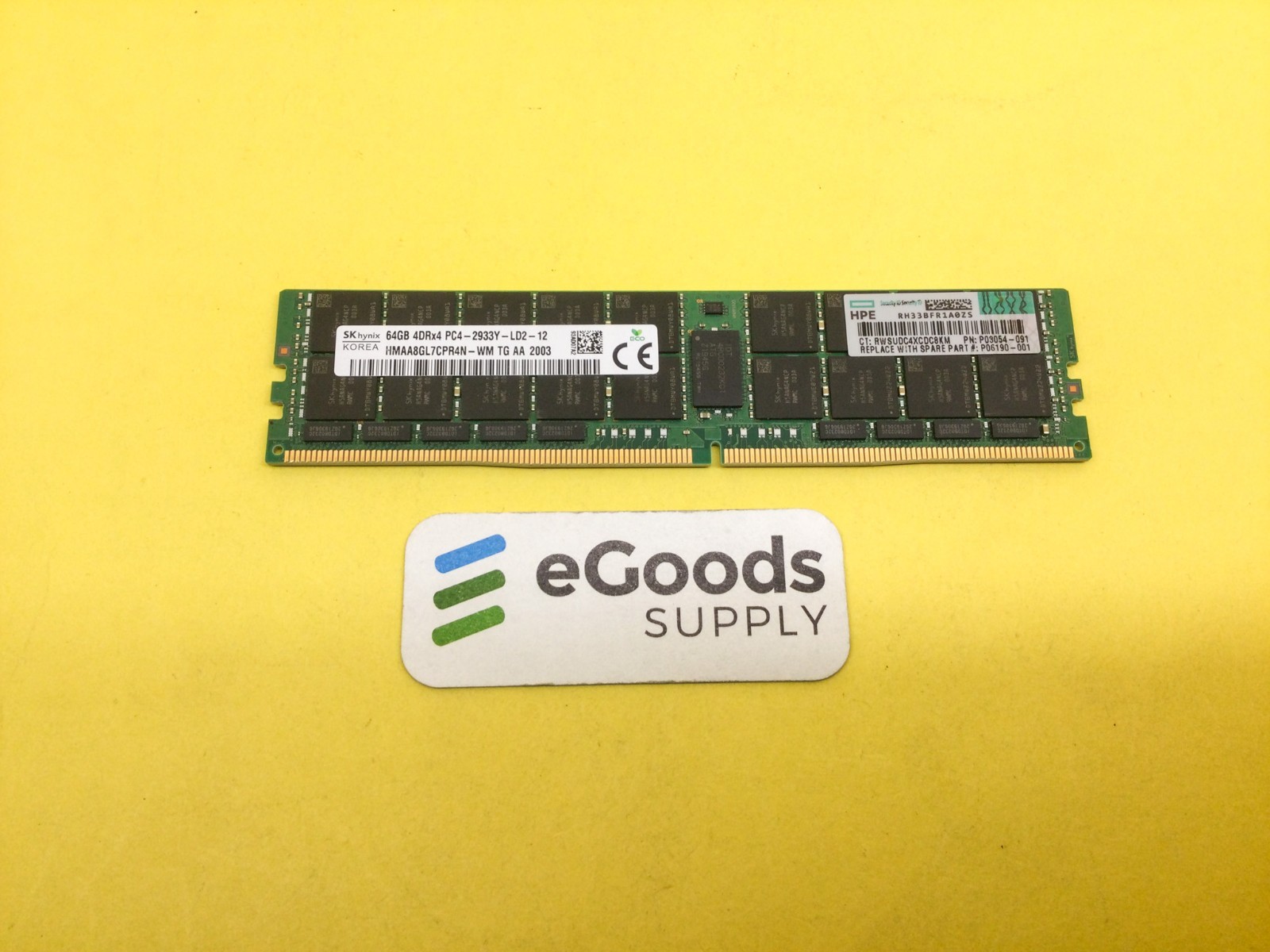 P03054-091 HPE 64GB (1X64GB) 4DRX4 DDR4-2933Y SERVER MEMORY P00926-B21