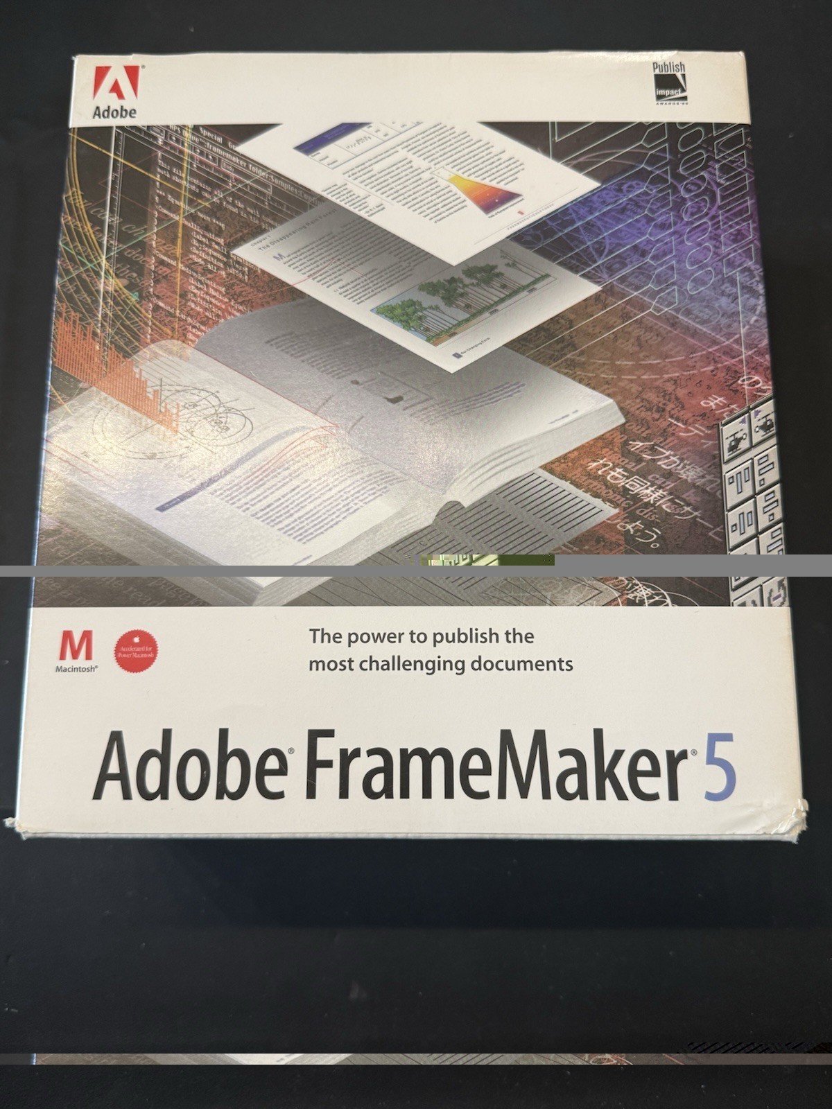 Adobe FrameMaker 5 Macintosh Vintage 1996 Software CD Floppies Box Manuals