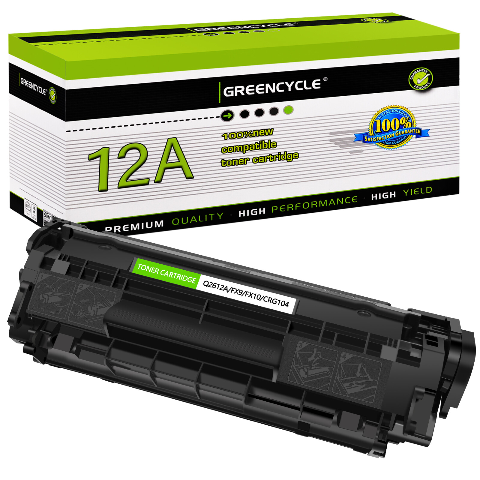 1 PACK Q2612A Toner Cartridge For HP 12A LaserJet 1012 1010 1018 1020 3030 3020