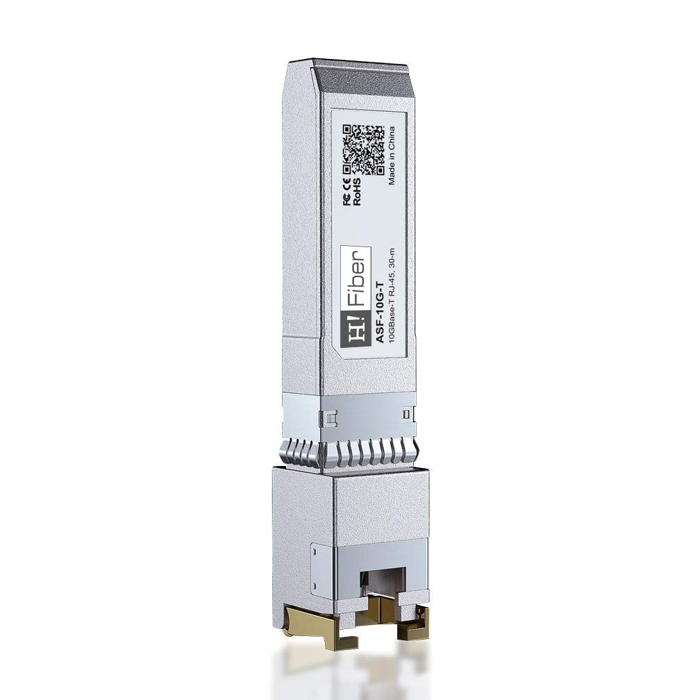 HFiber 10Gb SFP+ RJ45 Transceiver, 10Gbase-T SFP+ Ethernet Module Support 10G/5
