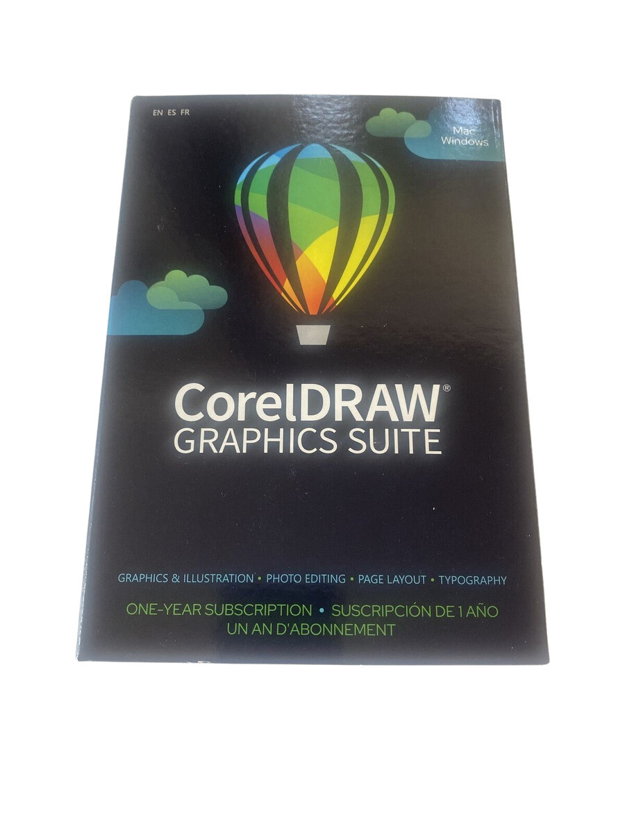Corel - DRAW Graphics Suite (1-Year) - Mac OS, Windows NEW SEALED GENUINE