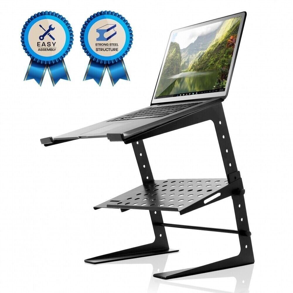Pyle Pro Versatile Metal Table Laptop Stand w/Storage Shelf New PLPTS26