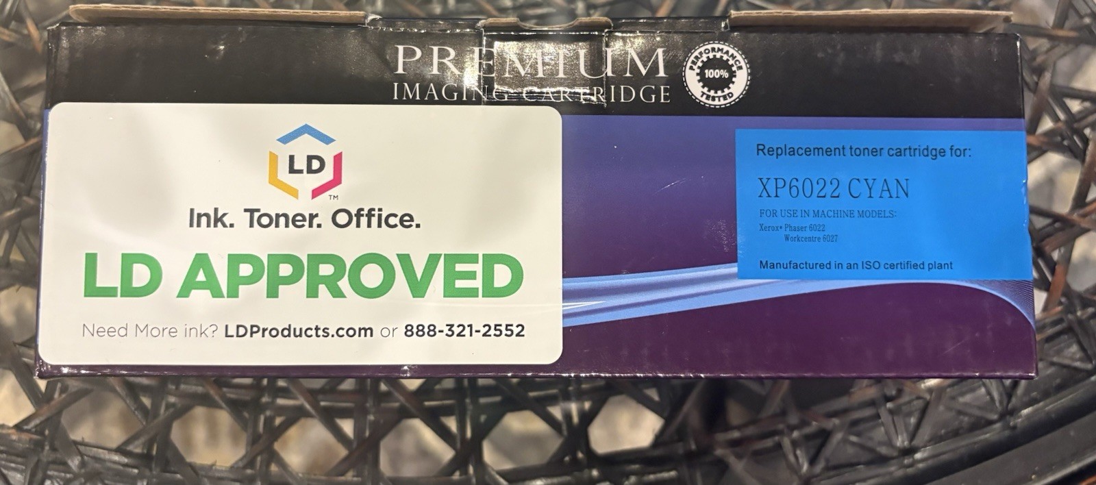 Premium LD Cyan Toner Cartridge for Xerox 6022/6027 Brand New