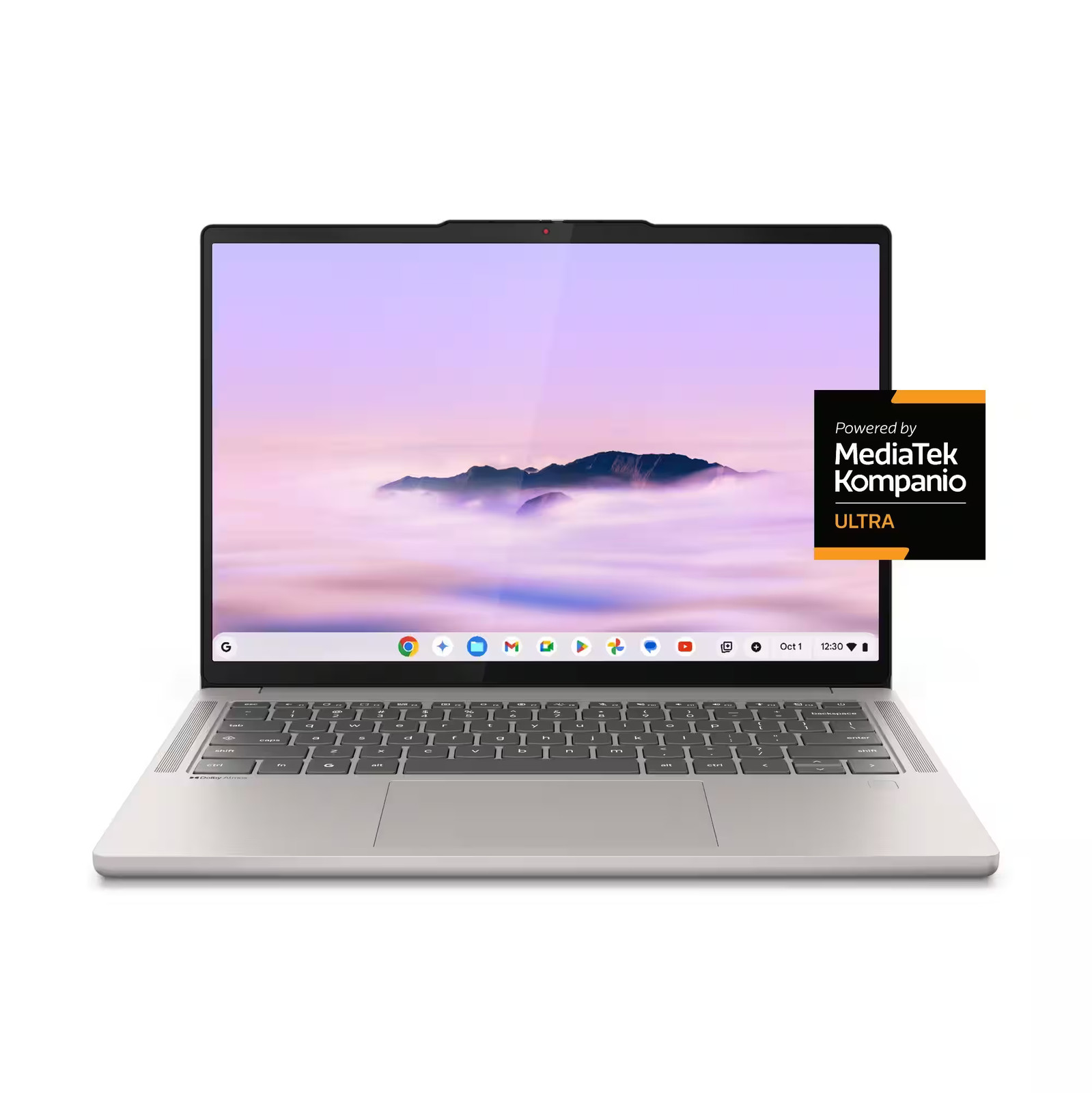 Lenovo - Chromebook Plus 14" OLED 2K Touchscreen Laptop with Gemini - MediaTe...
