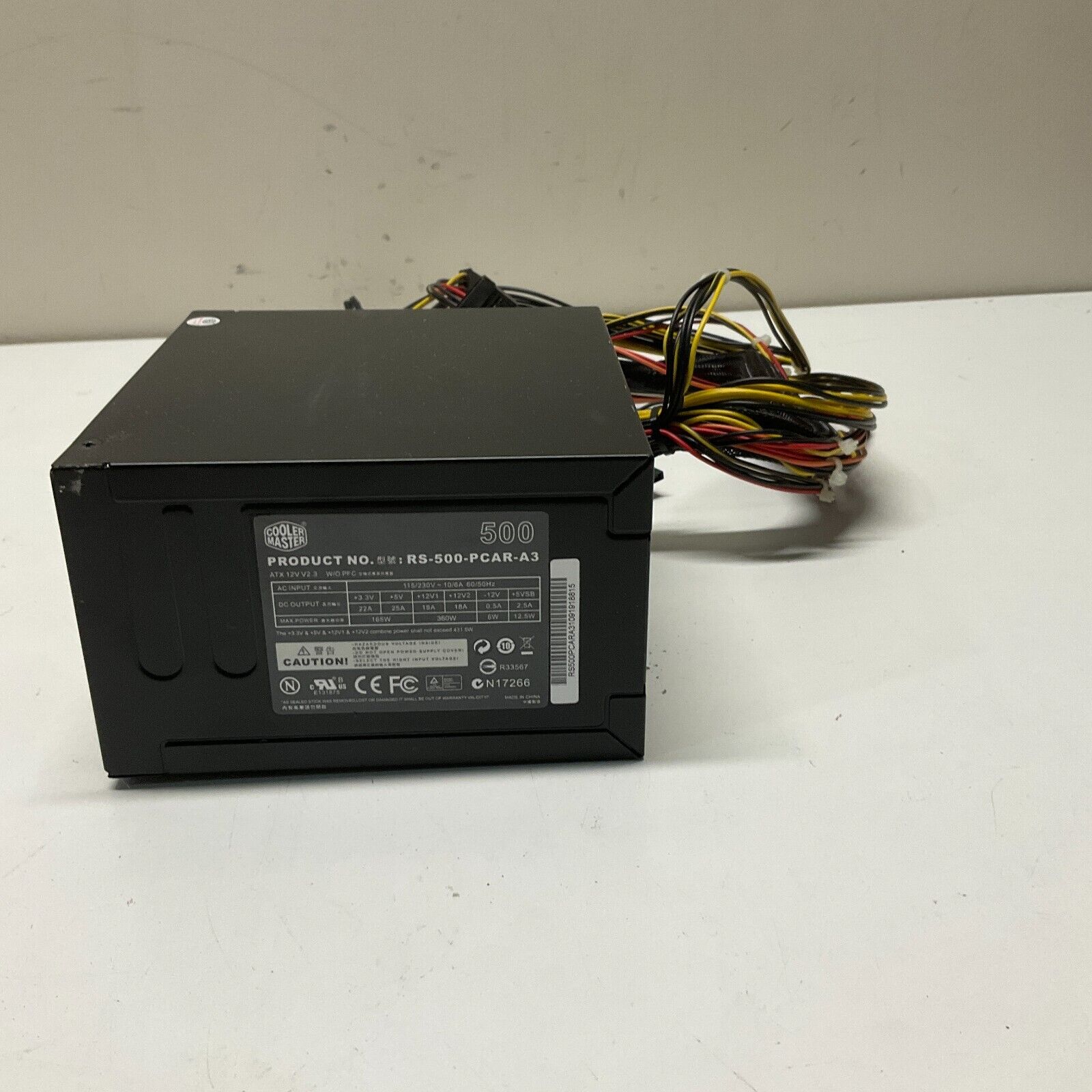 Cooler Master Model RS-500-PCAR-A3 500W Power Supply Tested