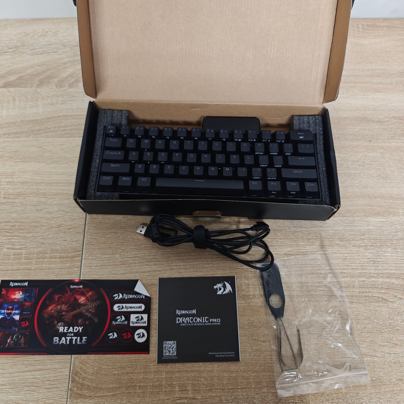 Redragon K530 Pro Draconic 60% Wireless RGB Mechanical Keyboard 61 Keys BT/Wired