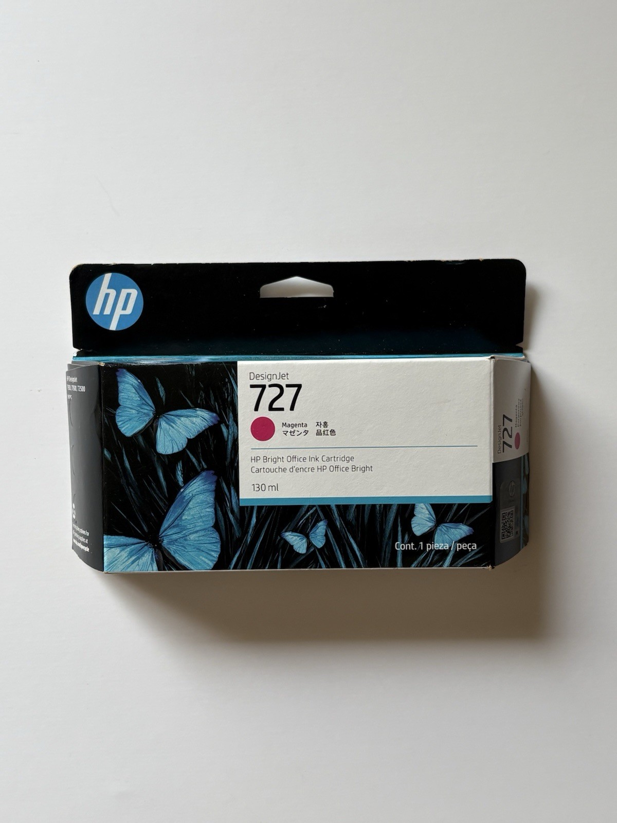HP Design 727 130-ml Magenta Ink Cartridge B3P20A Sealed Box Exp. 7/27