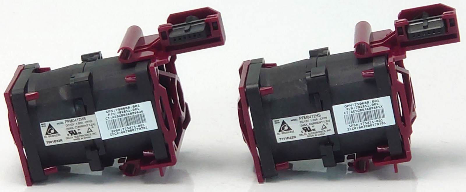 2x HP Delta Fan Cooling Fan 750688-001 PFM0412HS