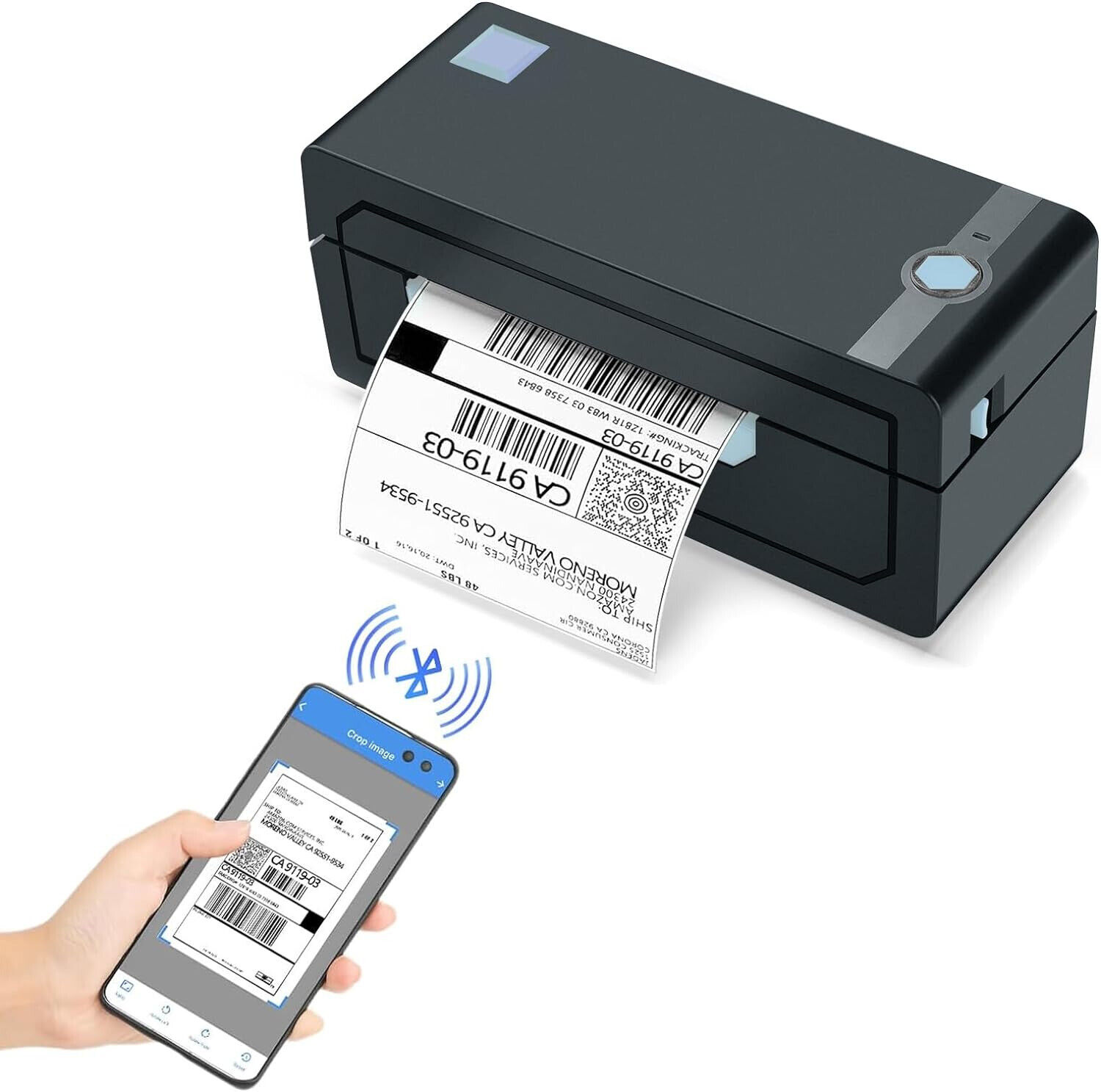 JADENS Bluetooth Thermal Shipping Label Printer – Wireless 4X6 Shipping Label Pr