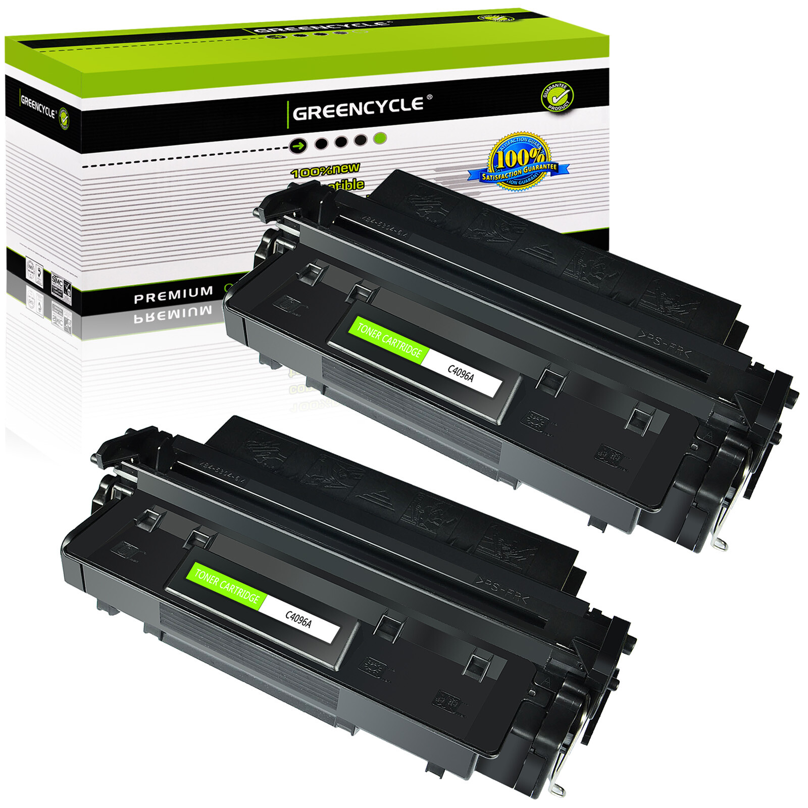 2PK GREENCYCLE C4096A 96A Toner Cartridge For HP LaserJet 2200dn 2100xi 2100se