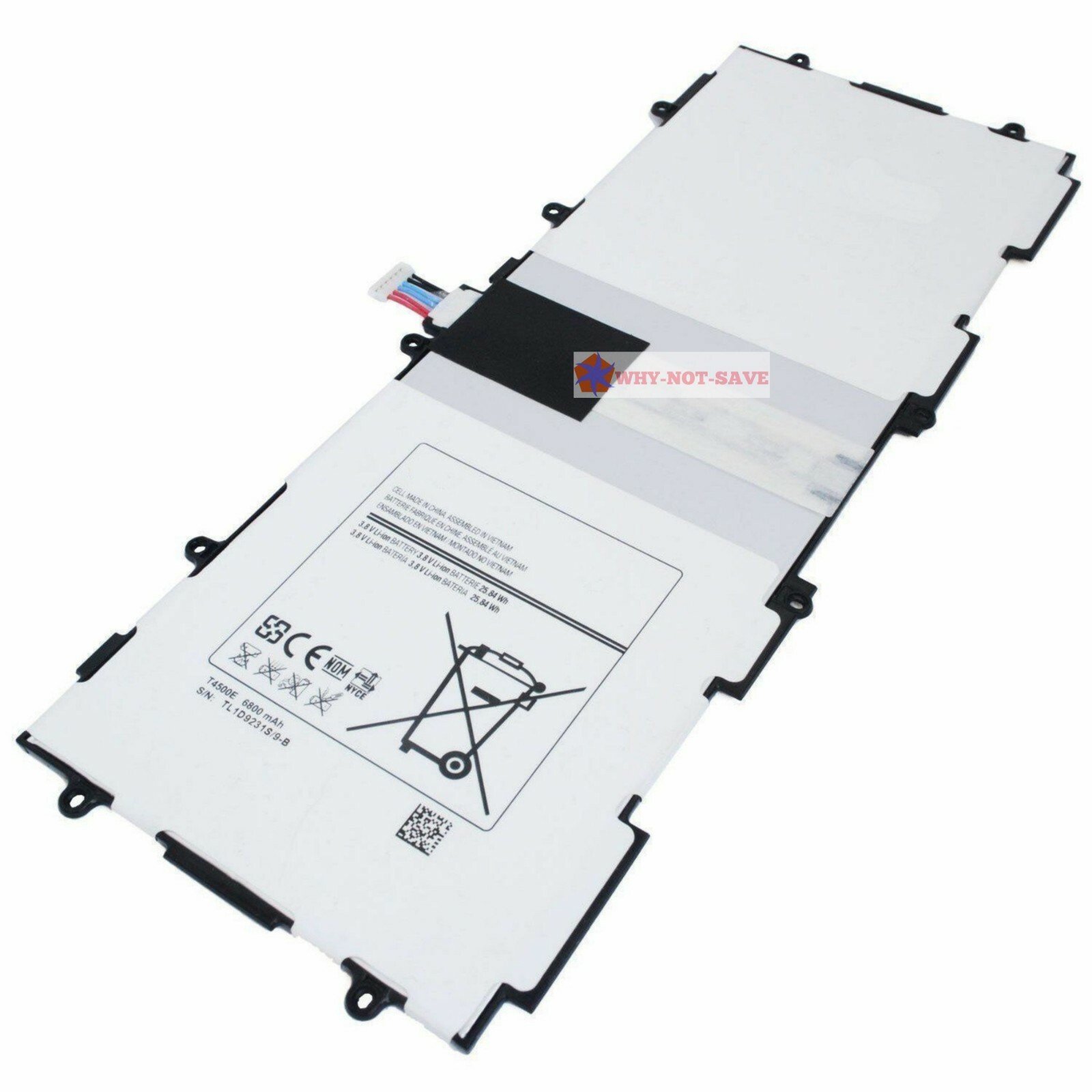 Replacement Internal 6800mAh EB-T4500E Battery for Samsung Galaxy TAB 3 10.1 New