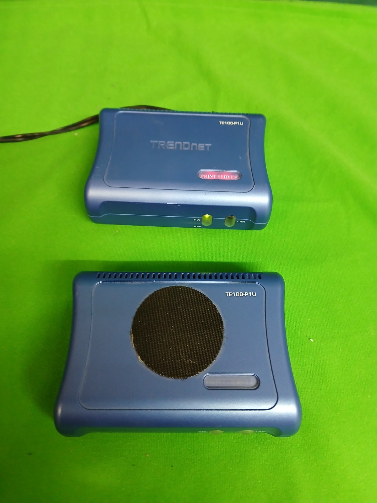 Lot of 2 TRENDnet TE100-P1U/A USB Print Servers Fast Ethernet