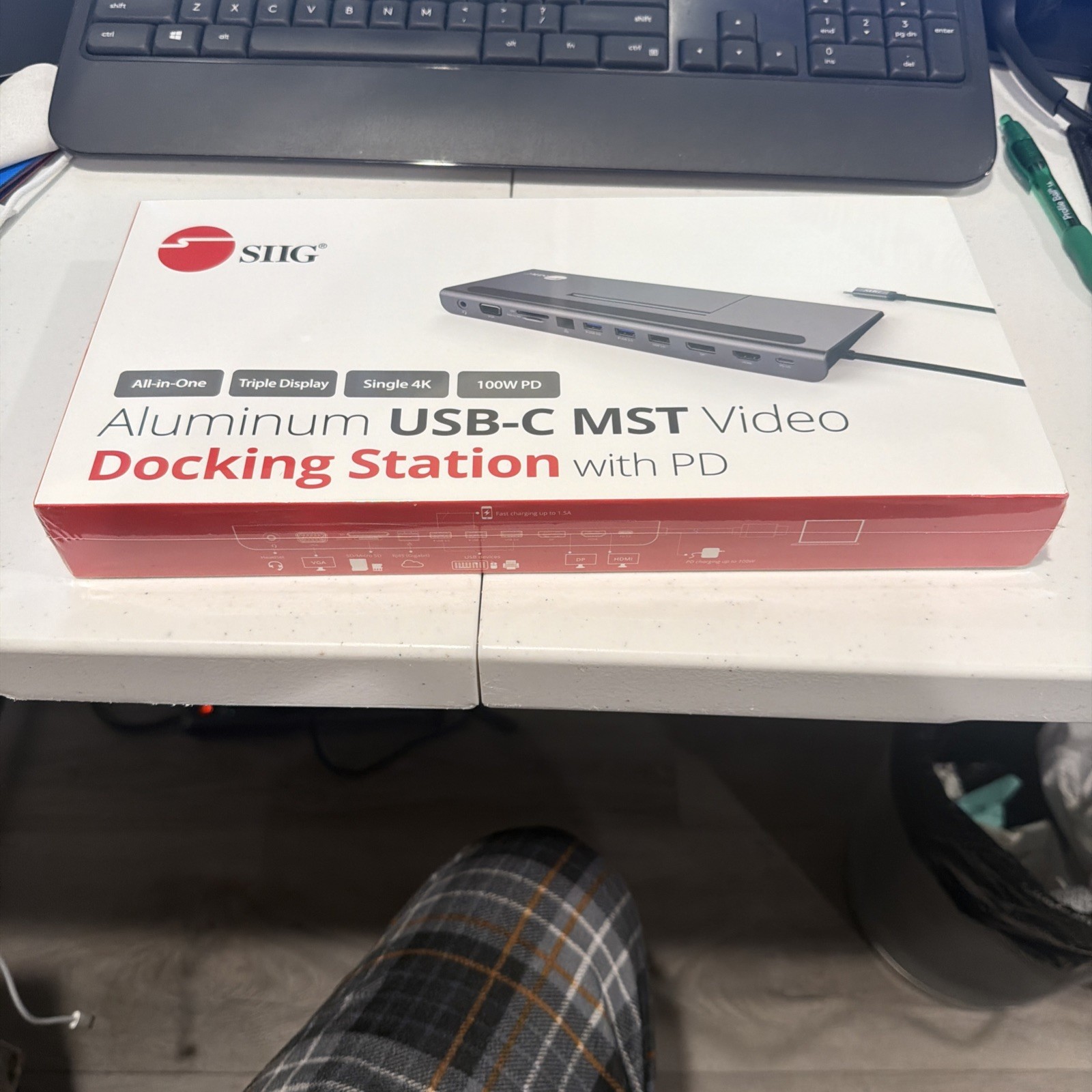 SIIG USB-C MST Video Docking Station with Power Delivery JU-DK0E11-S1 -Brand New