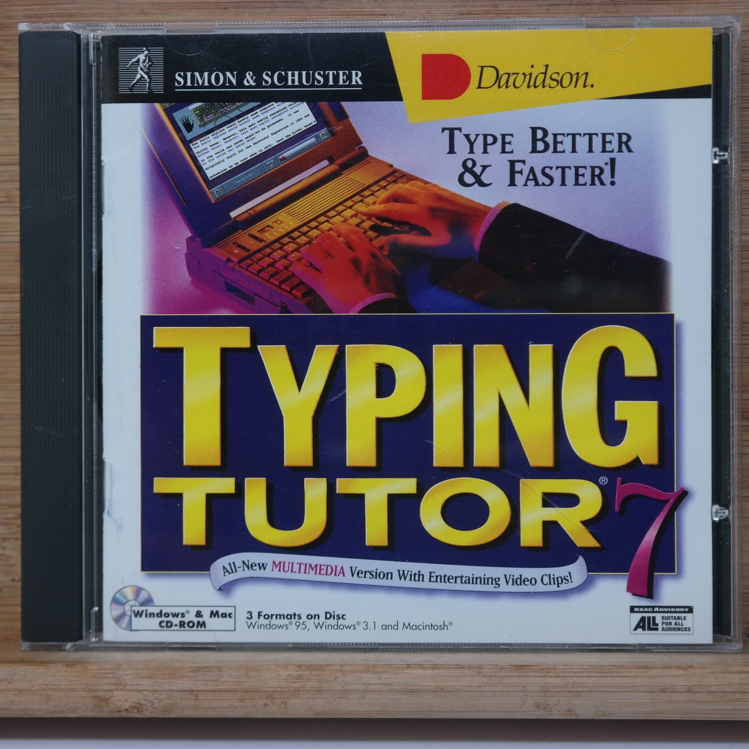 Typing Tutor 7 Cd-rom Software Windows 95 3.1 Macintosh Learn Type Better Faster