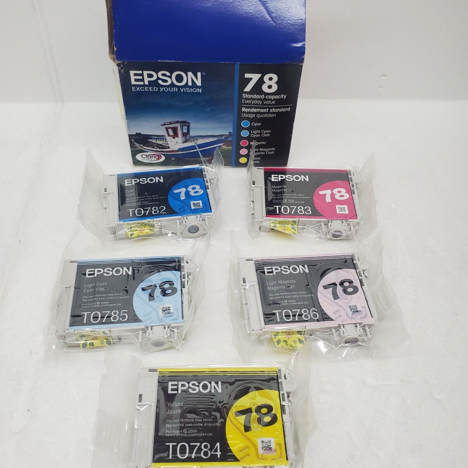 Genuine Epson 78 Color Ink Cartridge Pack New Sealed Expired 2022 Lot of 5