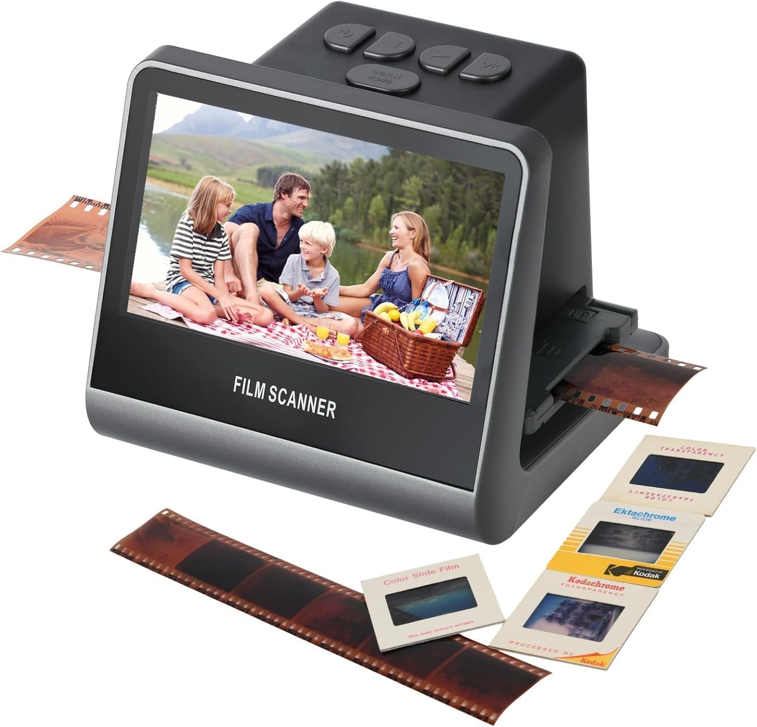 48MP Film Scanner 7 Inch LCD 16GB Slide Scanner Negative 135 126 110 Super8...