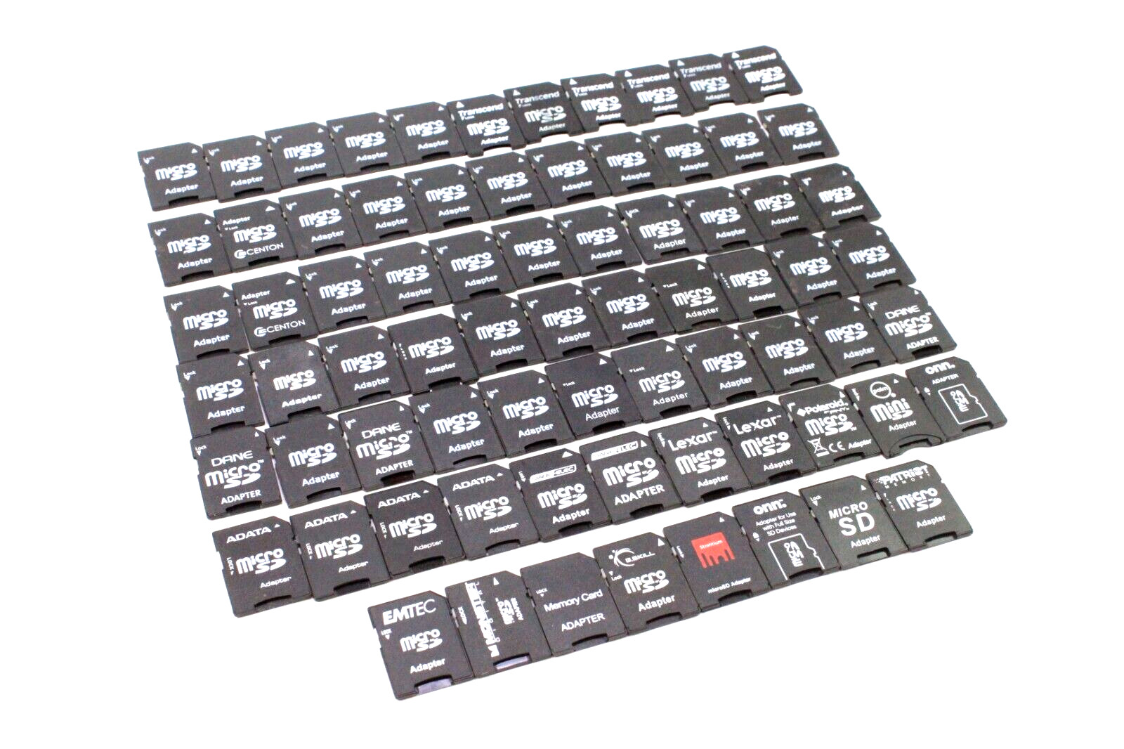 Lot of 74 Various Brands Memory Adapter MicroSD to SD Card