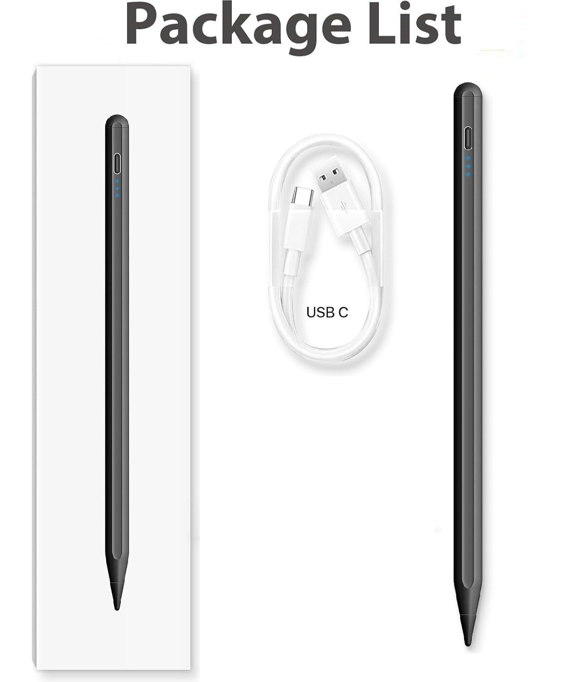 Universal Pencil USB-C Fast Charging Stylus Pen for iPad iPhone Samsung Tablets